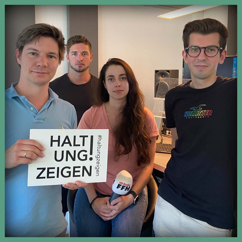 (v.l.n.r.) Marcel Ruge, Marius Franke, Madleen Khazim und Daniel Bresser